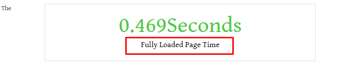 page load speed